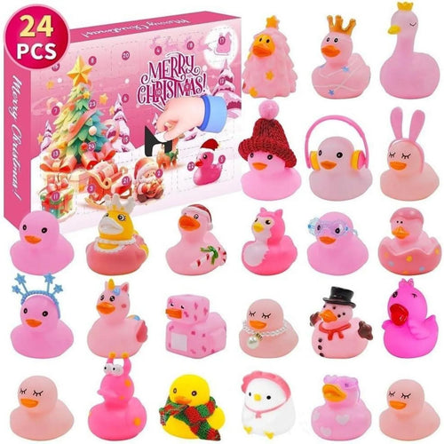 Rubber Duck Advent Calendar 2026 | 24 Christmas Rubber Ducks, Yellow or Pink