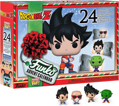 Funko Pocket Pop! Dragon Ball Z Advent Calendar box with Goku and the Vegeta, Goku, Master Roshi and Piccolo mini figures