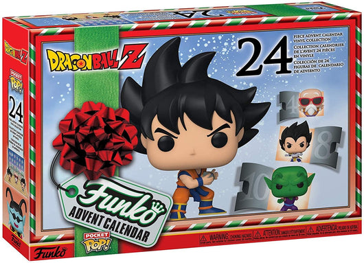 The Funko Pocket Pop! Dragon Ball Z Advent Calendar box, 24 figures