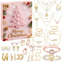 Jewellery Advent Calendar 2026 | 24 Gold Tone Pieces, One for Every December Morning