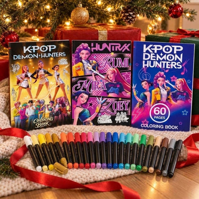 All three covers: Gold, Pink HUNTR/X and Blue, as Christmas presents