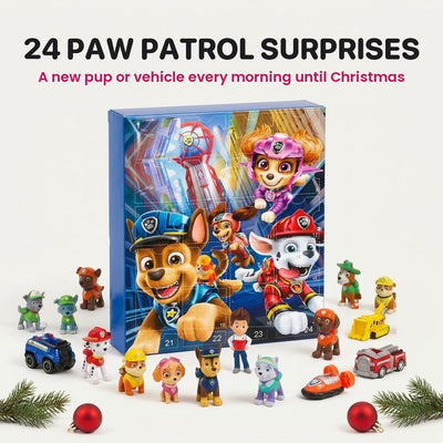 PAW Patrol Advent Calendar 2026 with 24 pups, friends and rescue vehicles