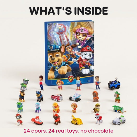 What's inside the PAW Patrol Advent Calendar: 24 doors, 24 toys