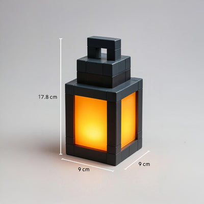 Pixel Lantern size: 17.8 cm tall, 9 cm wide