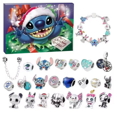 Stitch charms and bracelet from the calendar