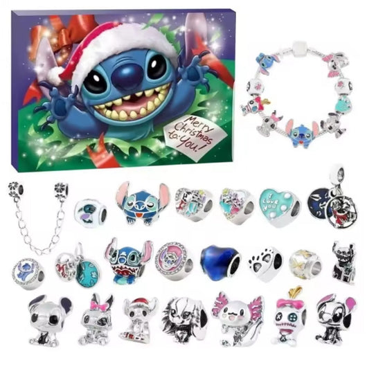 Stitch charms and bracelet from the calendar