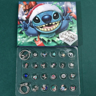 The Stitch box with the tray of charms