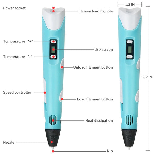 3D Pen Set for Kids with PLA Filament | 3D Pen, 3D Printing Pen, 3D Drawing Pen