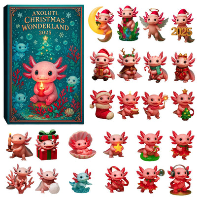 Axolotl Advent Calendar 2026 | 24 Axolotl Ornaments