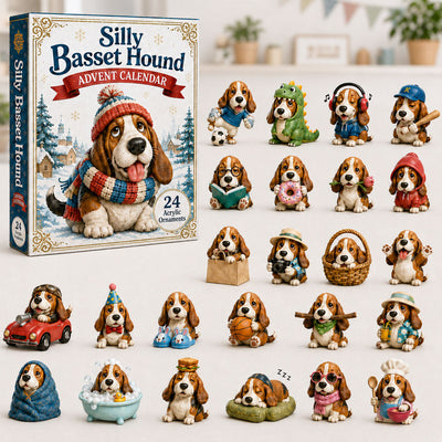 Basset Hound Advent Calendar 2026 | 24 Basset Hound Ornaments