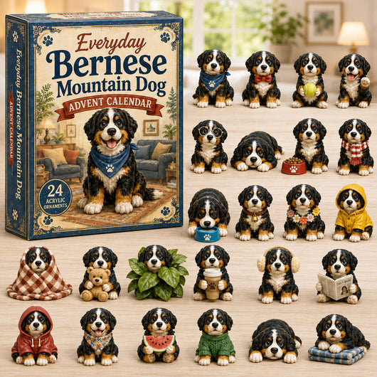 Bernese Mountain Dog Advent Calendar 2026 | 24 Bernese Ornaments