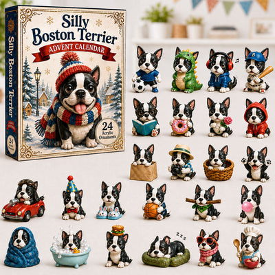 Boston Terrier Advent Calendar 2026 | 24 Boston Terrier Ornaments