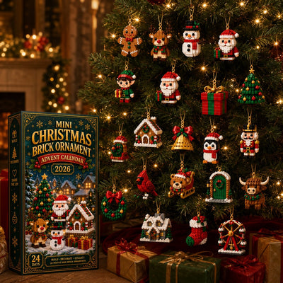 Christmas Brick Ornament Advent Calendar 2026 | 24 Mini Building Block Ornaments