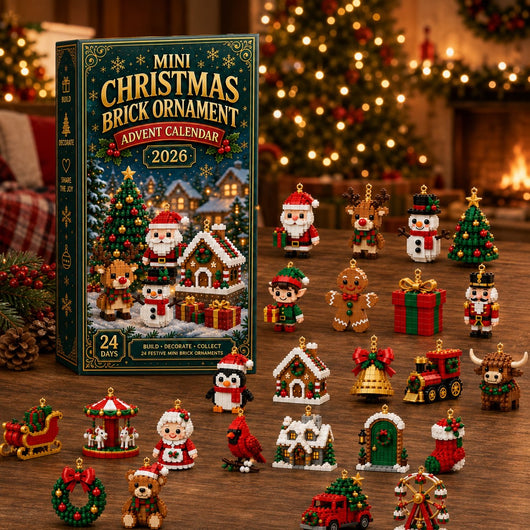 Christmas Brick Ornament Advent Calendar 2026 | 24 Mini Building Block Ornaments