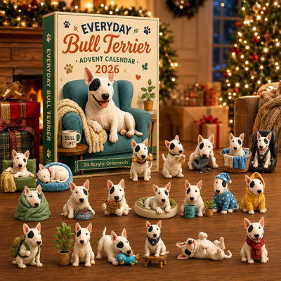 Bull Terrier Advent Calendar 2026 | 24 Bull Terrier Acrylic Ornaments