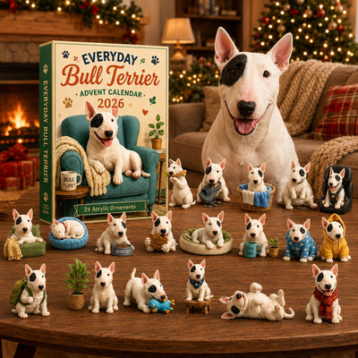 Bull Terrier Advent Calendar 2026 | 24 Bull Terrier Acrylic Ornaments