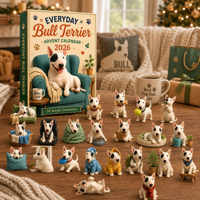 Bull Terrier Advent Calendar 2026 | 24 Bull Terrier Acrylic Ornaments