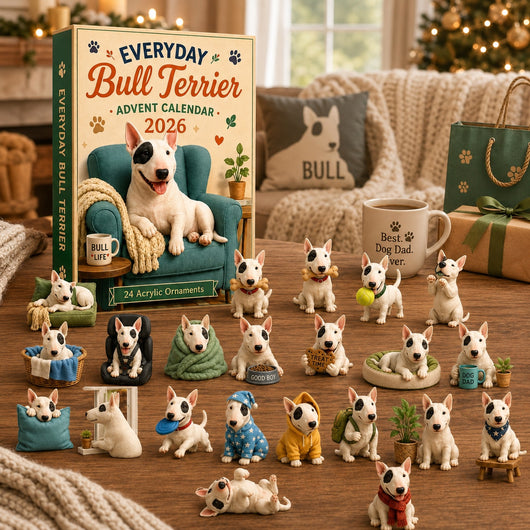 Bull Terrier Advent Calendar 2026 | 24 Bull Terrier Acrylic Ornaments