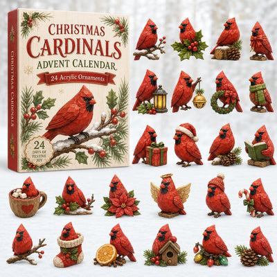 Cardinal Advent Calendar 2026 | 24 Cardinal Ornaments