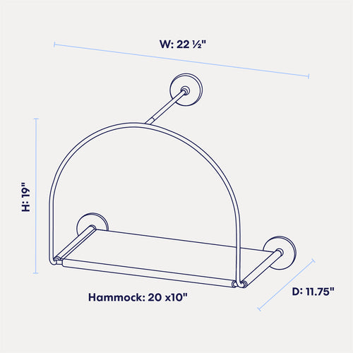Cat Window Hammock with Steel Frame | Cat Window Perch, Suction Cup Window Seat for Indoor Cats up to 30 lbs