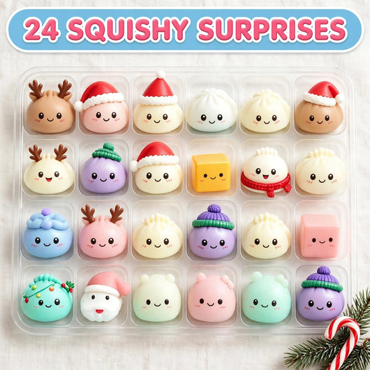 Christmas Dumpling Squishy Advent Calendar 2026 | 24 Slow Rise Squishy Toys