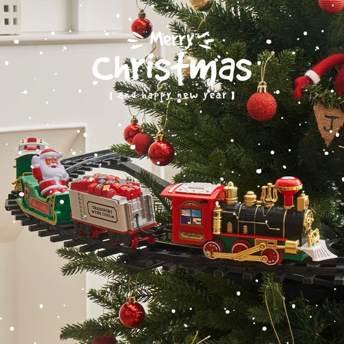 Christmas Tree Train Set | Electric Holiday Express with Lights and Sound
