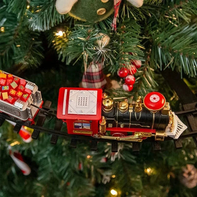 Christmas Tree Train Set | Electric Holiday Express with Lights and Sound