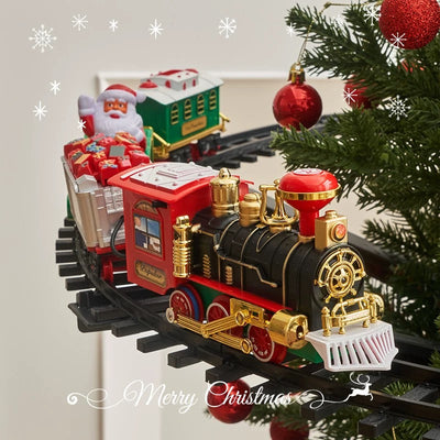 Christmas Tree Train Set | Electric Holiday Express with Lights and Sound