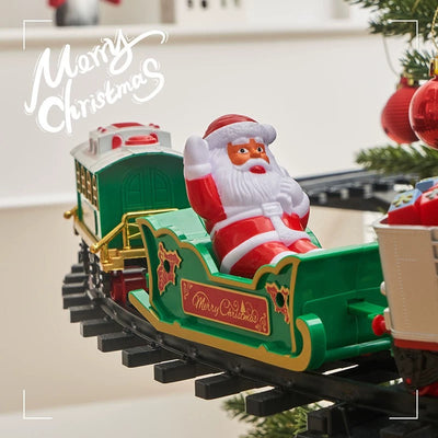 Christmas Tree Train Set | Electric Holiday Express with Lights and Sound