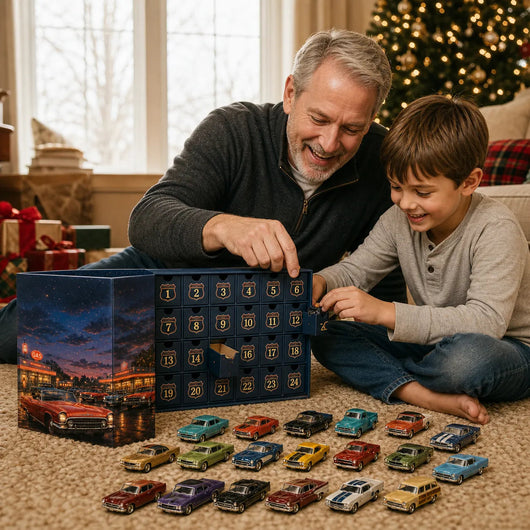 Classic American Cars Advent Calendar 2026 | 24 Collectible Die-Cast Vintage Cars