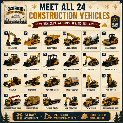 Construction Vehicle Advent Calendar 2026 | 24 Big Machines