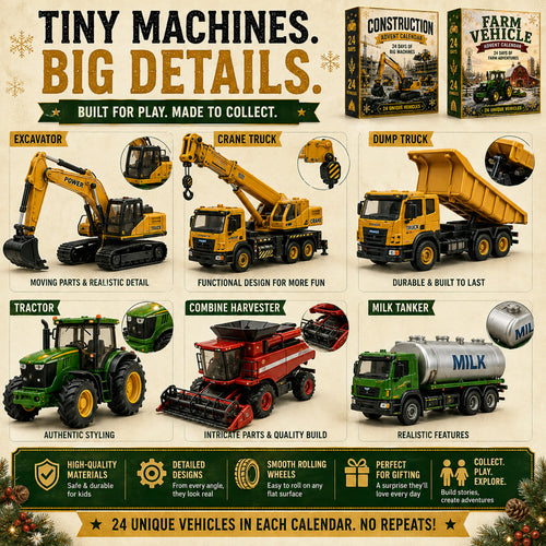 Construction Vehicle Advent Calendar 2026 | 24 Big Machines