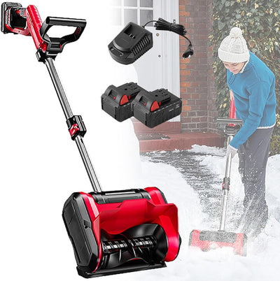 Cordless Snow Shovel 20V with 2 Batteries and Charger | Electric Snow Shovel, Battery Snow Blower, Power Shovel for Driveway and Steps