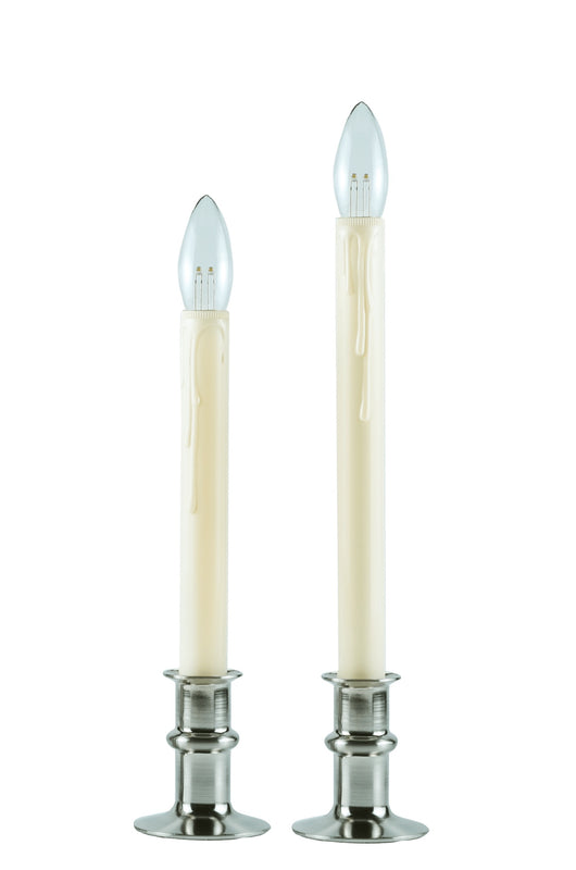 Battery Operated Window Candles with Remote and Timer, Set of 4 | Cordless LED Christmas Window Candles, Brass