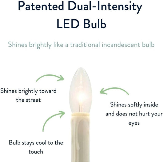 Battery Operated Window Candles with Remote and Timer, Set of 4 | Cordless LED Christmas Window Candles, Brass