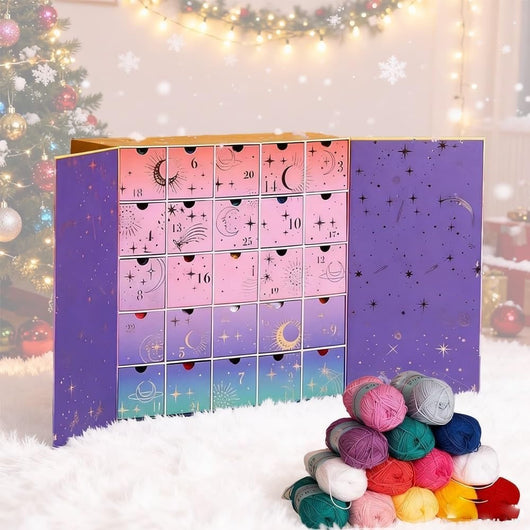 Crochet Advent Calendar 2026 | 25 Days of Yarn with Blanket Pattern and Extra Patterns, Christmas Gift for Crocheters