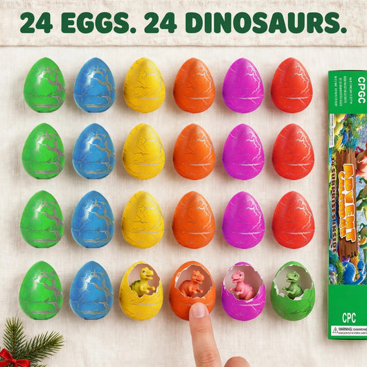 Dinosaur Egg Advent Calendar 2026 | 24 Hatching Dino Eggs, Drop in Water and Watch Them Hatch
