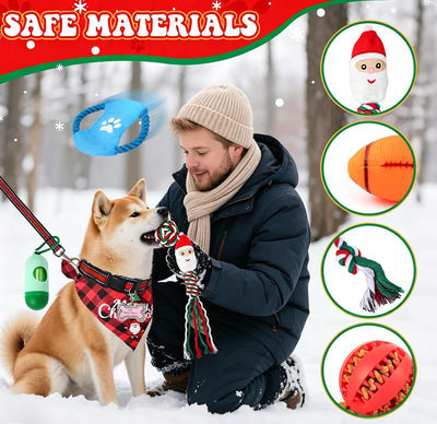 Dog Advent Calendar 2026 | 24 Toys, Collar, Leash and Treats Bag