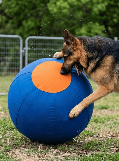 Herding Ball for Dogs, Large 22 Inch | Dog Herding Ball for High Energy Dogs, Indestructible Dog Ball with Cover, Jolly Ball for Herding Breeds