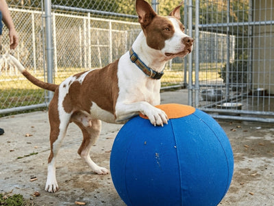 Herding Ball for Dogs, Large 22 Inch | Dog Herding Ball for High Energy Dogs, Indestructible Dog Ball with Cover, Jolly Ball for Herding Breeds