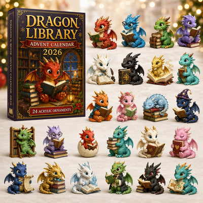 Dragon Library Advent Calendar 2026 | 24 Dragon Ornaments