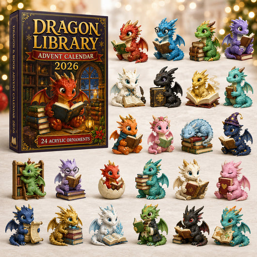 Dragon Library Advent Calendar 2026 | 24 Dragon Ornaments