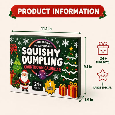 Squishy Dumpling Advent Calendar 2026 | 24 Mini Squishy Toys and 1 Big Surprise