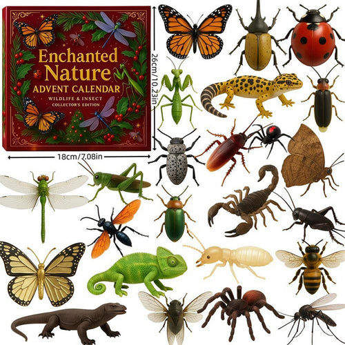 Enchanted Nature Advent Calendar 2026 | 24 Wildlife & Insect Ornaments