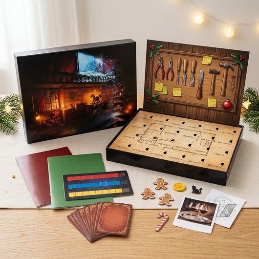Escape Room Advent Calendar, 24 Days of Riddles and Puzzles, Christmas Mystery Game for Families, Teens and Adults, Ages 10+