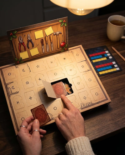 Escape Room Advent Calendar, 24 Days of Riddles and Puzzles, Christmas Mystery Game for Families, Teens and Adults, Ages 10+