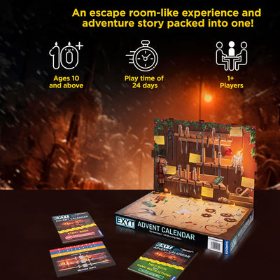 Escape Room Advent Calendar, 24 Days of Riddles and Puzzles, Christmas Mystery Game for Families, Teens and Adults, Ages 10+