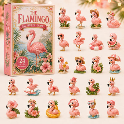 Flamingo Advent Calendar 2026 | 24 Flamingo Ornaments