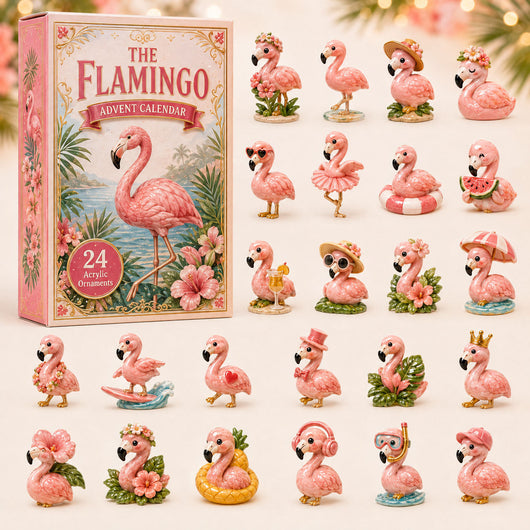 Flamingo Advent Calendar 2026 | 24 Flamingo Ornaments
