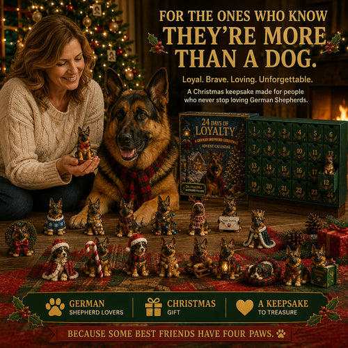 German Shepherd Advent Calendar 2026 | 24 German Shepherd Figures